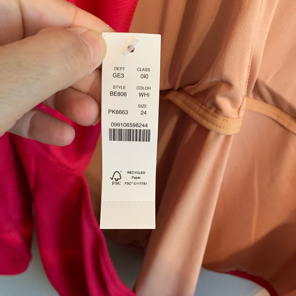 NWT J. Crew Ribbed Hibiscus One Piece Swimsuit 🌺 size 24 - Picture 10 of 15